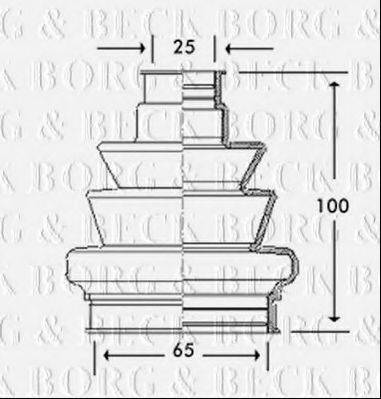 BORG & BECK BCB2777 Пыльник, приводной вал
