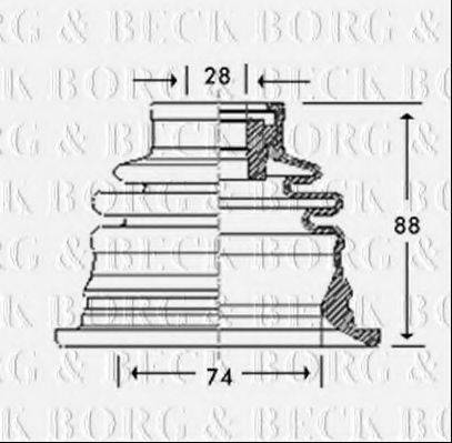 BORG & BECK BCB2780 Пыльник, приводной вал