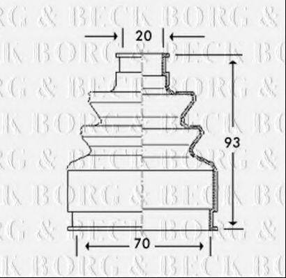 BORG & BECK BCB2783 Пыльник, приводной вал