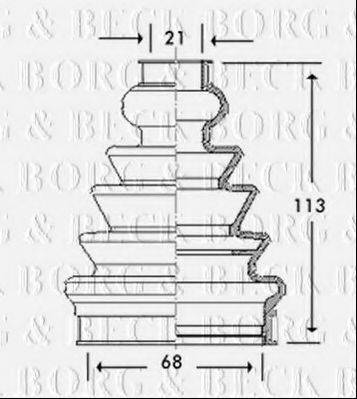 BORG & BECK BCB2789 Пыльник, приводной вал