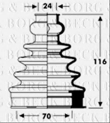 BORG & BECK BCB2796 Пыльник, приводной вал