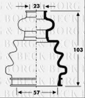 BORG & BECK BCB2803 Пыльник, приводной вал