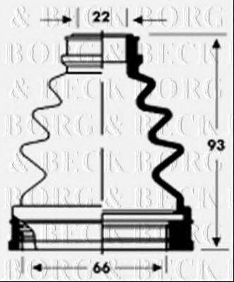 BORG & BECK BCB2805 Пыльник, приводной вал