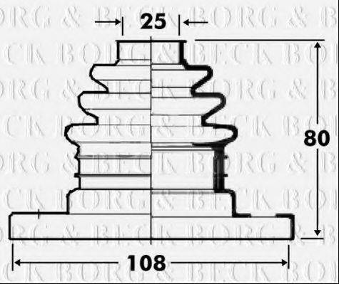 BORG & BECK BCB2810 Пыльник, приводной вал