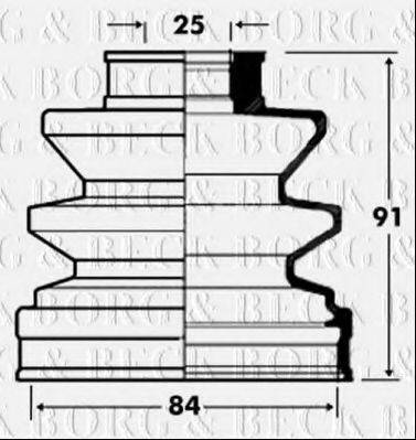 BORG & BECK BCB2828 Пыльник, приводной вал