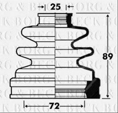 BORG & BECK BCB2835 Пыльник, приводной вал