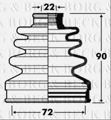 BORG & BECK BCB2842 Пыльник, приводной вал