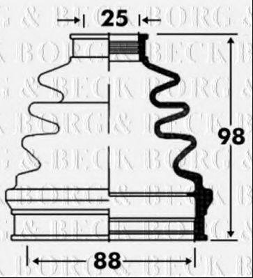 BORG & BECK BCB2849 Пыльник, приводной вал