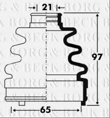BORG & BECK BCB2859 Пыльник, приводной вал