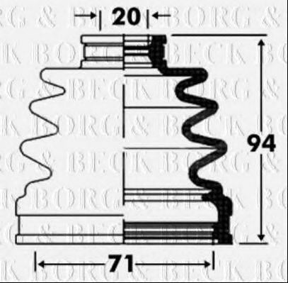 BORG & BECK BCB2860 Пыльник, приводной вал