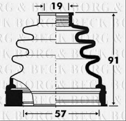 BORG & BECK BCB2866 Пыльник, приводной вал