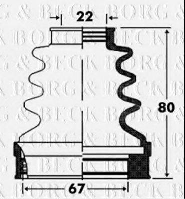 BORG & BECK BCB2870 Пыльник, приводной вал