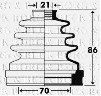 BORG & BECK BCB2899 Пыльник, приводной вал