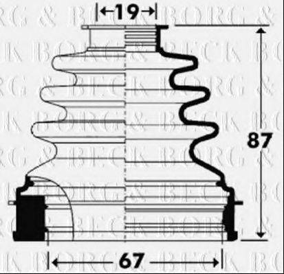 BORG & BECK BCB2901 Пыльник, приводной вал