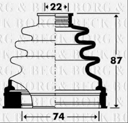BORG & BECK BCB2904 Пыльник, приводной вал