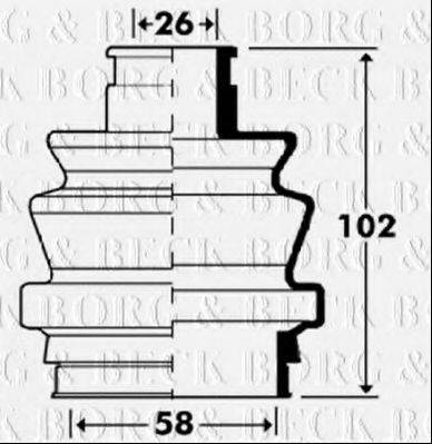 BORG & BECK BCB2911 Пыльник, приводной вал