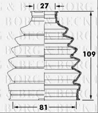 BORG & BECK BCB6009 Пыльник, приводной вал