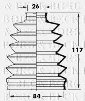 BORG & BECK BCB6012 Пыльник, приводной вал