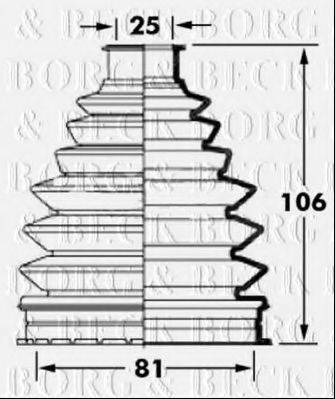 BORG & BECK BCB6020 Пыльник, приводной вал