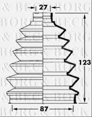 BORG & BECK BCB6022 Пыльник, приводной вал