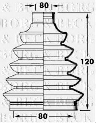 BORG & BECK BCB6029 Пыльник, приводной вал