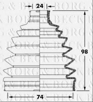 BORG & BECK BCB6041 Пыльник, приводной вал