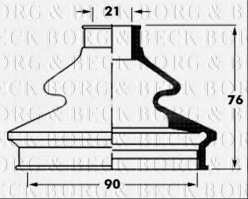 BORG & BECK BCB6062 Пыльник, приводной вал