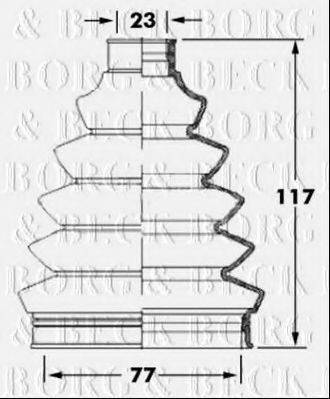 BORG & BECK BCB6068 Пыльник, приводной вал