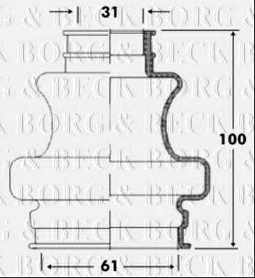 BORG & BECK BCB6092 Пыльник, приводной вал