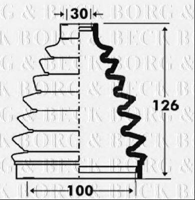 BORG & BECK BCB6100 Пыльник, приводной вал