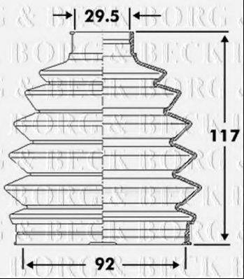 BORG & BECK BCB6107 Пыльник, приводной вал