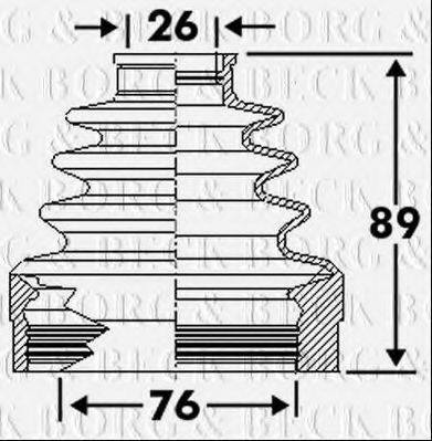 BORG & BECK BCB6112 Пыльник, приводной вал