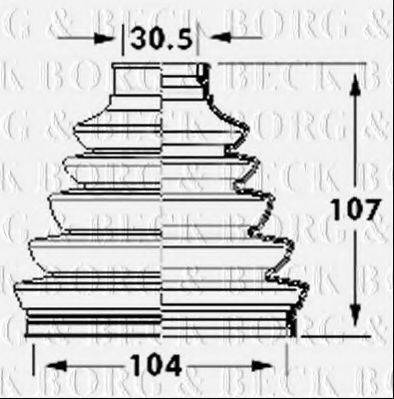 BORG & BECK BCB6116 Пыльник, приводной вал