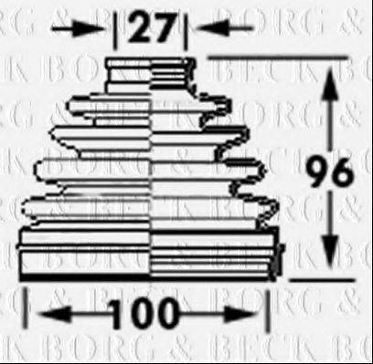 BORG & BECK BCB6118 Пыльник, приводной вал