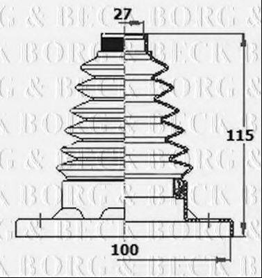 BORG & BECK BCB6134 Пыльник, приводной вал