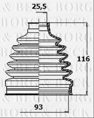 BORG & BECK BCB6135 Пыльник, приводной вал