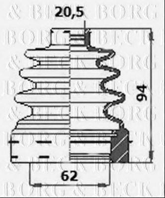 BORG & BECK BCB6146 Пыльник, приводной вал