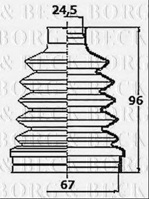 BORG & BECK BCB6160 Пыльник, приводной вал