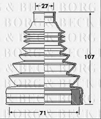 BORG & BECK BCB6172 Пыльник, приводной вал