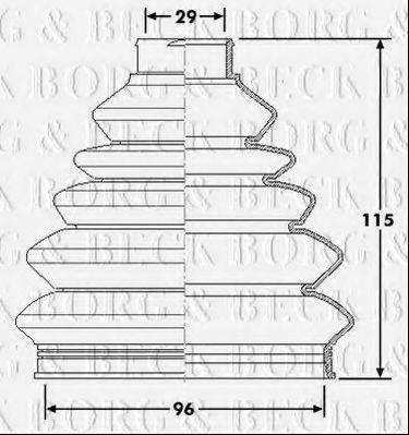 BORG & BECK BCB6180 Пыльник, приводной вал