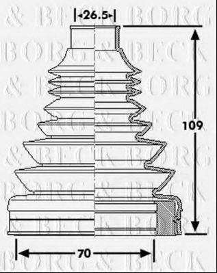 BORG & BECK BCB6183 Пыльник, приводной вал