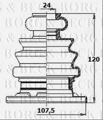 BORG & BECK BCB6185 Пыльник, приводной вал