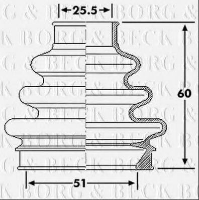 BORG & BECK BCB6189 Пыльник, приводной вал