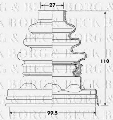 BORG & BECK BCB6191 Пыльник, приводной вал