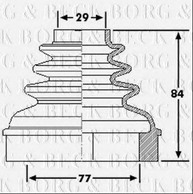 BORG & BECK BCB6192 Пыльник, приводной вал