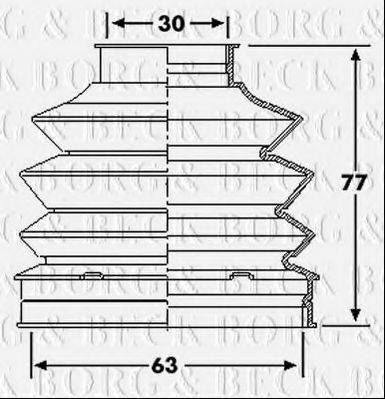 BORG & BECK BCB6195 Пыльник, приводной вал