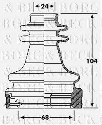 BORG & BECK BCB6196 Пыльник, приводной вал