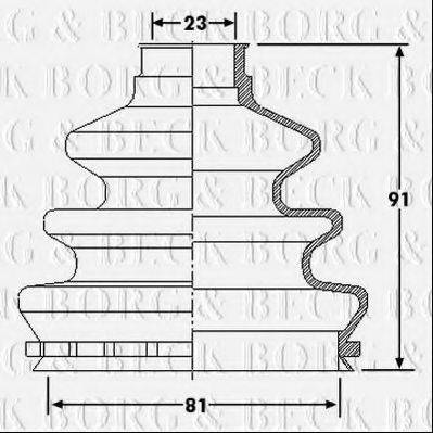 BORG & BECK BCB6200 Пыльник, приводной вал