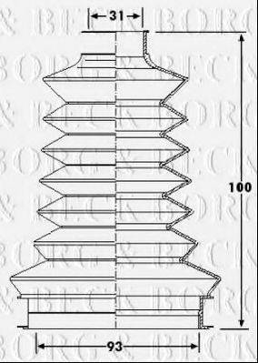 BORG & BECK BCB6202 Пыльник, приводной вал