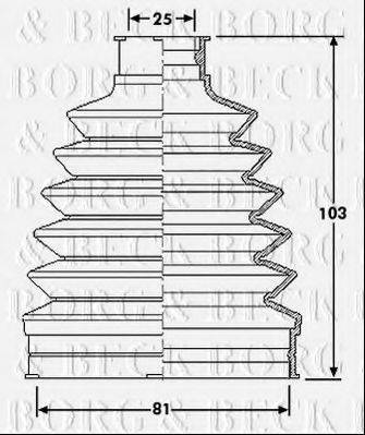 BORG & BECK BCB6210 Пыльник, приводной вал